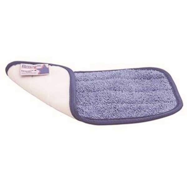 11 in. Blue Microfiber Wall And Stair Flat Mop Pad, 3PK